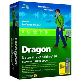 Dragon NaturallySpeaking Reconnaissance Vocale 10 (avec enregistreur num�rique philips)