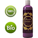Sensual Massage Oil w/ Pure Lavender Oil - Relaxing Almond & Jojoba Oil - Women & Men - 100% Natural Hypoallergenic Skin Therapy - USA Made