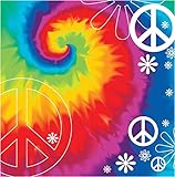 Creative Converting Tie Dye Fun 18 Count 2-Ply Paper Lunch Napkins