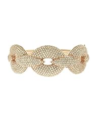 Ladies Rose Gold Tone Silver Bracelet with White CZ 39.3g