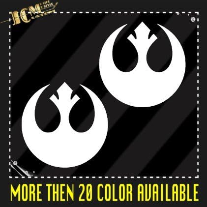SET OF 2 - Star Wars Logo - Rebel Alliance - Vinyl Decal Sticker / 4" X 4"
