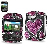 New Fashionable Perfect Fit Hard Diamante Protector Skin Cover (Faceplate/Snap On) Full Rhinestones Diamond Bling for LG Remarq LN240 Sprint -