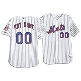 Mets Majestic MLB Custom Authentic Home Jersey - Men's