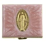 Pink Enamel Rosary Box