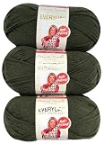 Premier Yarns 3-Pack Solid Deborah Norville Everyday Soft Worsted, Pine Green