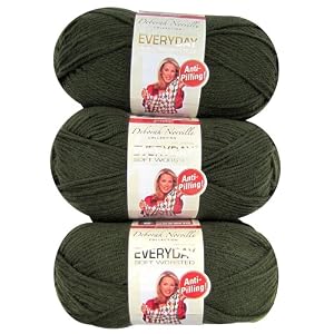 Premier-Yarns-3-Pack-Solid-Deborah-Norville-Everyday-Soft-Worsted-Pine-Green