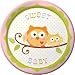 Creative Converting Happi Tree Sweet Baby Girl Round Dessert Plates, 8 Count