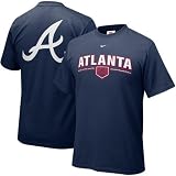 Nike Atlanta Braves Navy Blue Arched Date T-shirt