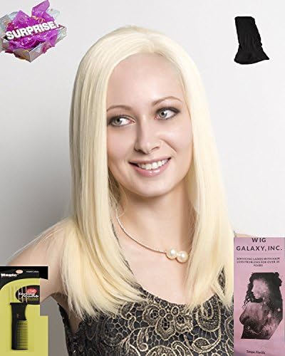 Bundle - 5 items: Alexandra 103 by Wig USA, WIG GALAXY EXCLUSIVE BOOKLET, wig cap liner, magic comb and a SURPRISE MYSTERY GIFT IN EVERY ORDER (SWEDISH ALMOND)