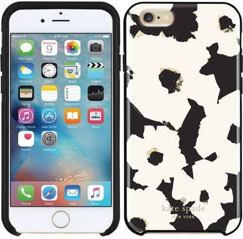 kate spade new york Hybrid Hardshell Case for Apple iPhone 6 and 6s (4.7") - Cream/Floating Floral Black/Gold Foil