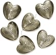 Murano Style Glass Foil Heart Pendant Beads Smoke Gray (6)