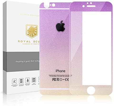 Royal Scuta Front+Back Mirror Tempered Glass Film for iPhone 6/6S &amp; 6/6S Plus Screen Protector (Deep Pink for iPhone 6 Plus/6S Plus)