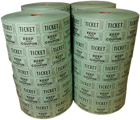 Muncie Novelties Double Roll Tickets Full Case - Green (2000x20)