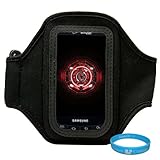 Black Moisture Resistant Durable Neoprene Workout Armband for Verizon Wirel ....
