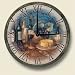 Wood clock~Wine and Cheese~Artworks Home Accents~ large kitchen wall clocks~ code 252