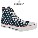 Converse All Star Star Printed Canvas Hi-Top Trainers - Denim/ White
