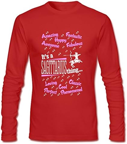 Xuely Men's Cool Its An Sagittarius Thing Long Sleeve T-shirt XL Red