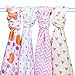 PREMIUM SOFT FOUR PACK MUSLIN SWADDLE BLANKETS - 4 Baby Girl Receiving Blankets - Large 47x47 Swaddling Blanket - Cotton Baby Swaddle Wrap For Girls - 100% Soft Cotton Pink Baby Blanket Set