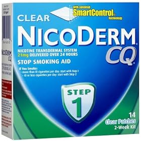 Nicoderm Stop Smoking Clear Nicotine Patch, Step 1-14 ct. (Quantity of 1)