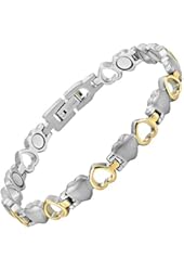 Willis Judd New Womens Love Heart Design Titanium Magnetic Bracelet Free Link Removal Tool