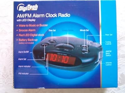 DigiTech AM/FM Alarm Clock Radio With LED Display