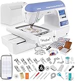 Brother SE1800 Sewing and Embroidery Machine + Grand Slam Package Includes 64 Embroidery Threads + Prewound Bobbins + Cap Hoop + Sock Hoop + Stabilizer + 15,000 Designs + Scissors ($1,170 Value)