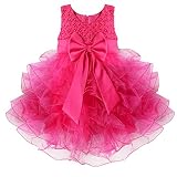 【ノーブランド品】ベビー キッズ 女の子 子供 プリンセス ドレス (70cm, ローズ)