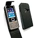 NOKIA 6300 FLIP CASE COVER WITH BUILT IN PHONE HOLDER BLACK