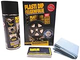 Plasti Dip 61001103 Felgenfolie Set 4 x 400 ml matt, schwarz