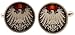 German Eagle Coin Cufflinks - Hand Painted by Cuff-Daddy