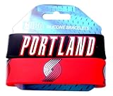 Portland Trail Blazers Rubber Wrist Band (Set of 2) NBA