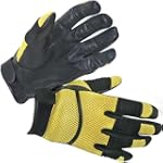 Xelement XG-791 Black-Yellow Mesh Motorcycle Gloves