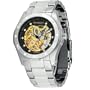 Armitron Men's 204406GPSV Automatic Silver-Tone Round Black Dial and Gold-Tone Accents Dress Watch