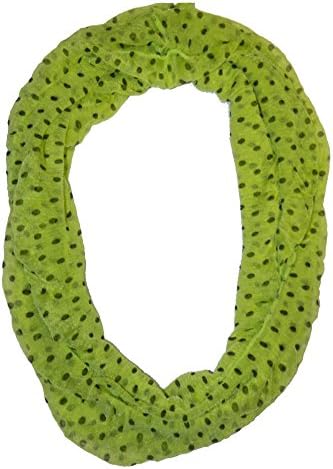 Lightweight Sheer Polka Dot Soft Infinity Scarf (One Size, Yellow)