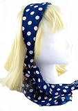 Head Band ~ Navy & White Dots