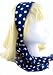 Apparel : Head Band ~ Navy & White Dots
