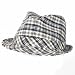 100% Cotton Scottish Plaid Fedora Trilby Hat Cream with Multi-colors L/XL