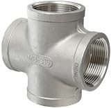 Stainless Steel 316 Cast Pipe Fitting, Cross, Class 150, 1/2