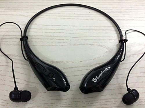 Soundbeats Universal Hv-860 Wireless Music A2dp Stereo Bluetooth Headset Universal Vibration Neckband Style Headset Earphone Headphone for Cellphones Enabled Bluetooth (black)