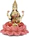 Lakshmi on Lotus Goddess of Wealth Statue, Color Details