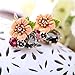Kaariag Punkin Flower Shape Dew Crystal Colored Glaze Earring