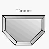 C.R. LAURENCE 3443303 CRL 3 Gray T-Connector Beveled Mirror Corner
