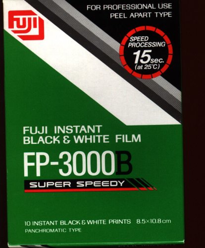 Fujifilm FP-3000B Instant Black & White Print Film, ISO 3200, 3-1/4