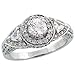14 Karat Weissgold Diamant Solitaerer Ring, mit 0.50 Karat Brilliantschliff (Mitte) & 0.85 Karat Brilliant & Trillionschliff (Seiten) Diamanten, (9mm) breit