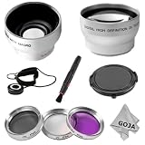 Buy 37MM Essential Lens Accessory Kit for Digital Video Camcorder - Includes: 0.5x... by Goja