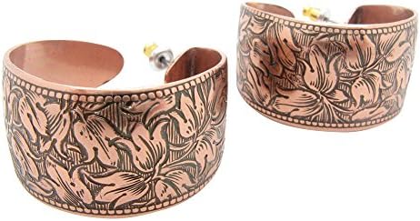 Solid Copper Hoop Earrings CE1112C03 - 1 1/4 Inches in Diameter