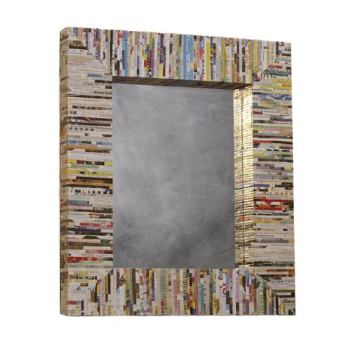 Recycled Magazine Mirror - Rectangular