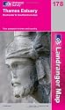 Thames Estuary, Rochester and Southend-on-Sea (Landranger Maps) (OS Landranger Map)