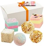 BRUBAKER Cosmetics 6 Handmade "Carribian Daiquiri" Spa Bath Bombs Fizzies Gift Set - All Natural Vegan, Organic Shea Butter, Cocoa Butter and Olive Oil Moisturize Dry Skin