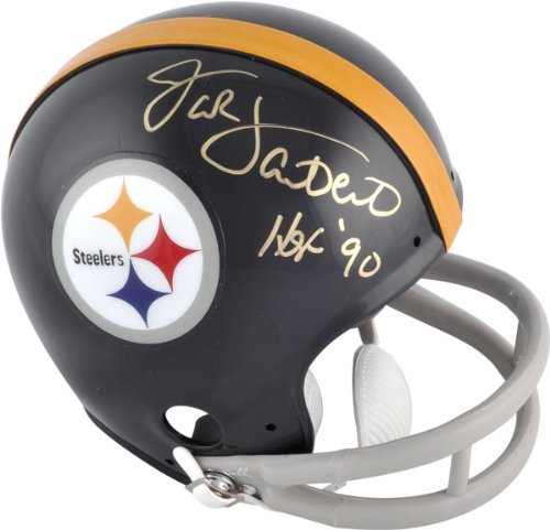 Jack Lambert Pittsburgh Steelers Autographed Riddell Mini Helmet with HOF90